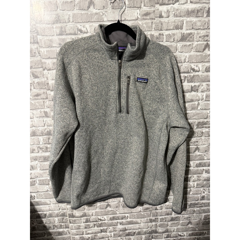Patagonia Better Sweater 1/4 Zip Fleece Pullover Grey Heather Mens Large